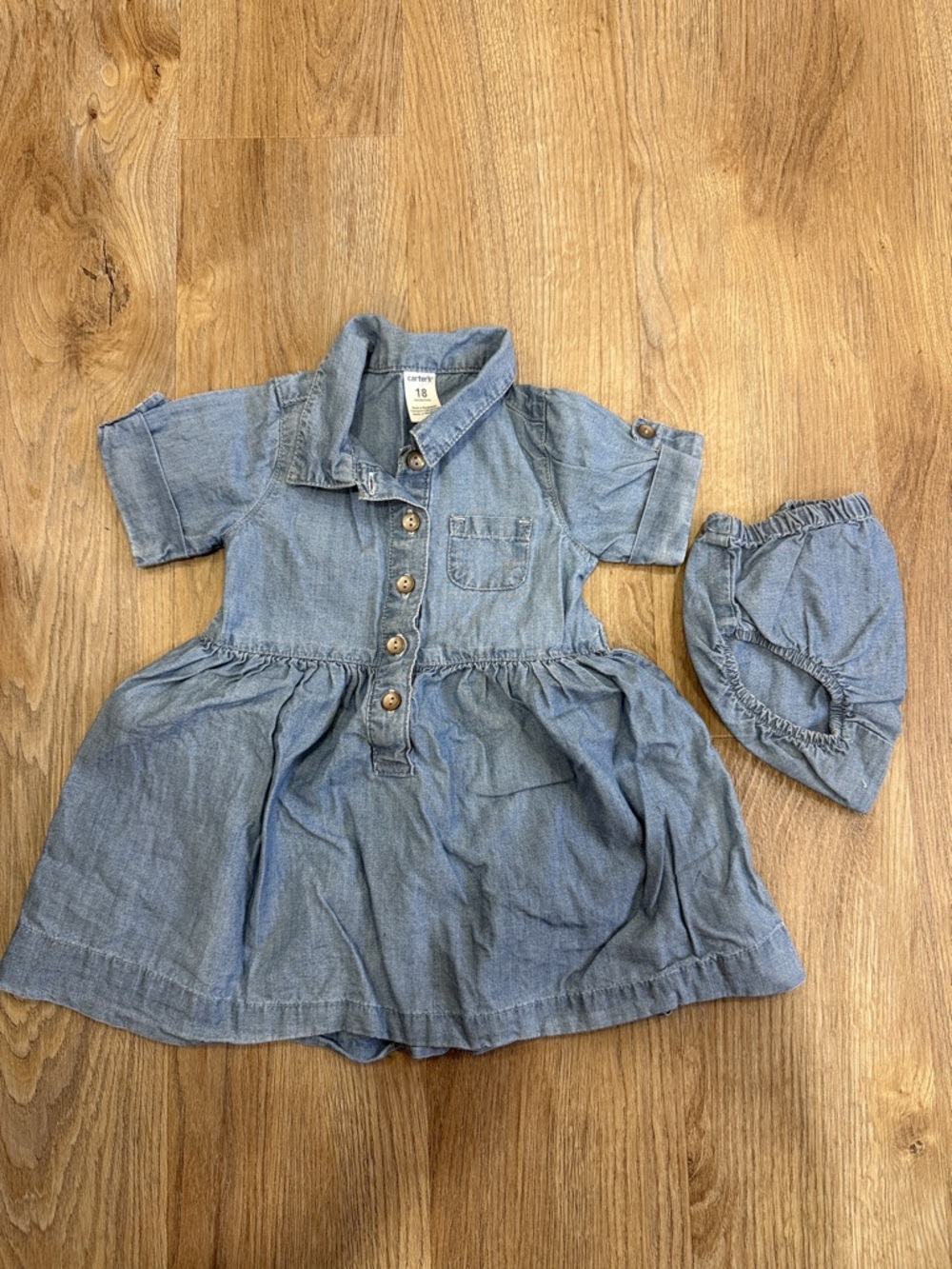 Carter’s Denim and Shell Button Dress